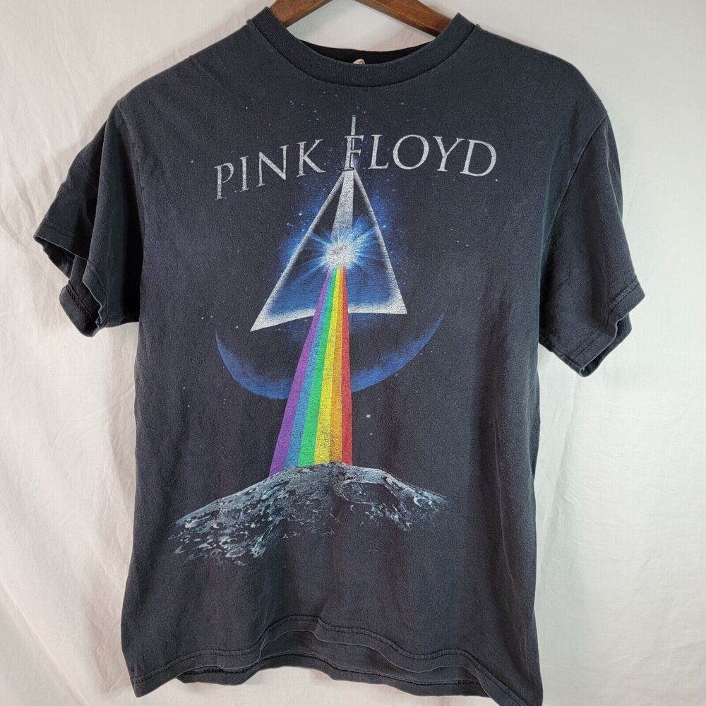 Vintage Delta Pro Weight Pink Floyd Black Cotton T-shirt Size Medium